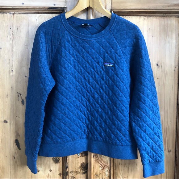 Patagonia Sweaters - PATAGONIA Quilted Blue Pull Over Sweater